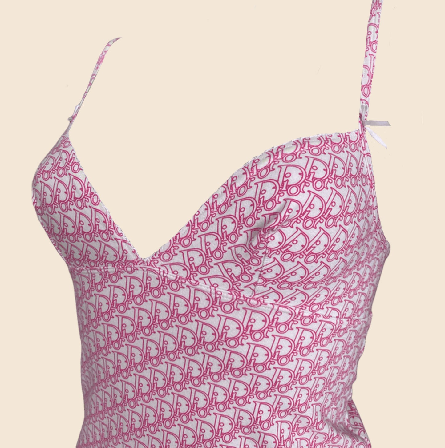 CHRISTIAN DIOR PINK TROTTER SLIP DRESS