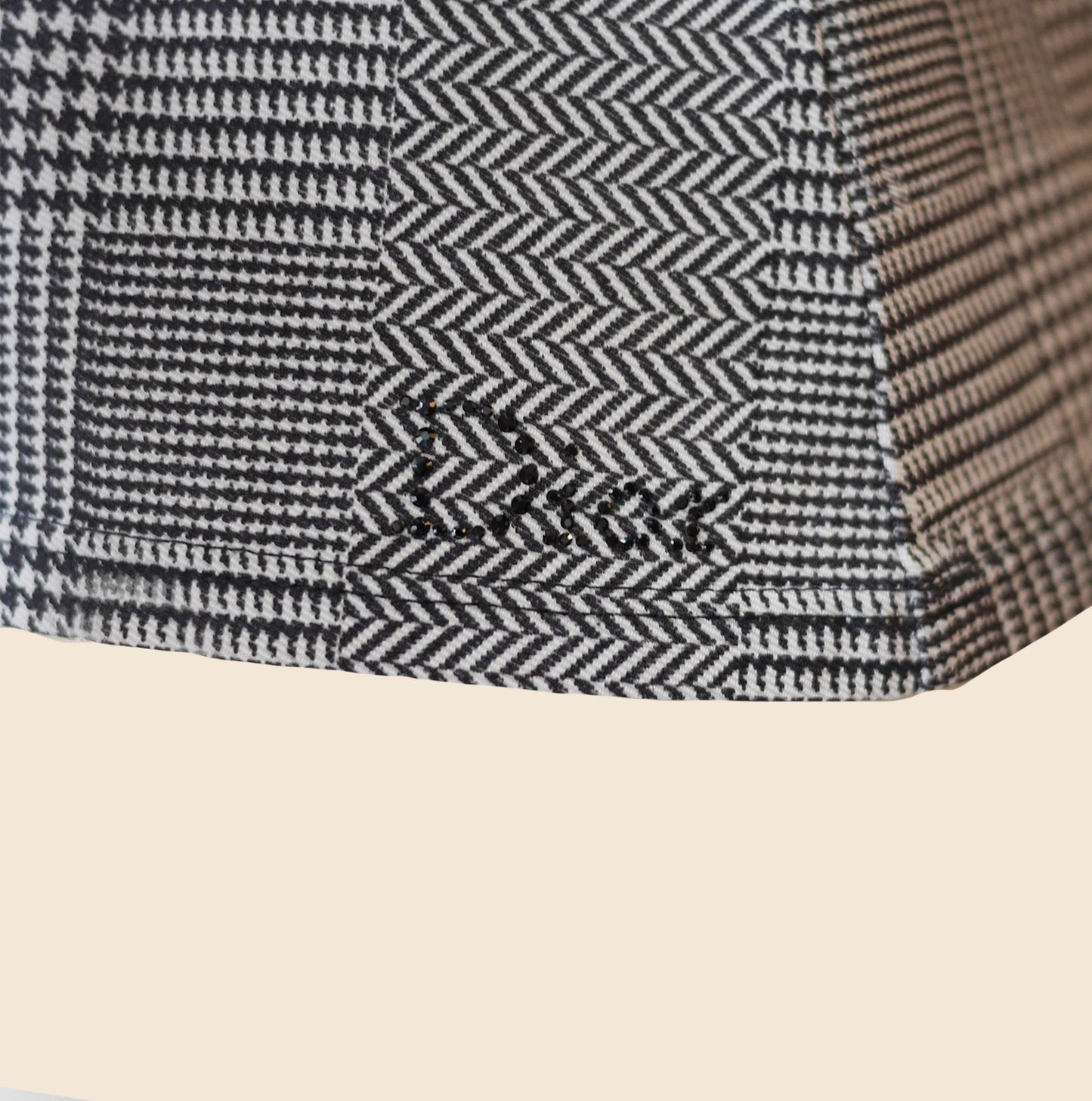 CHRISTIAN DIOR BELTED CHECK PATTERN HALTER NECK TOP