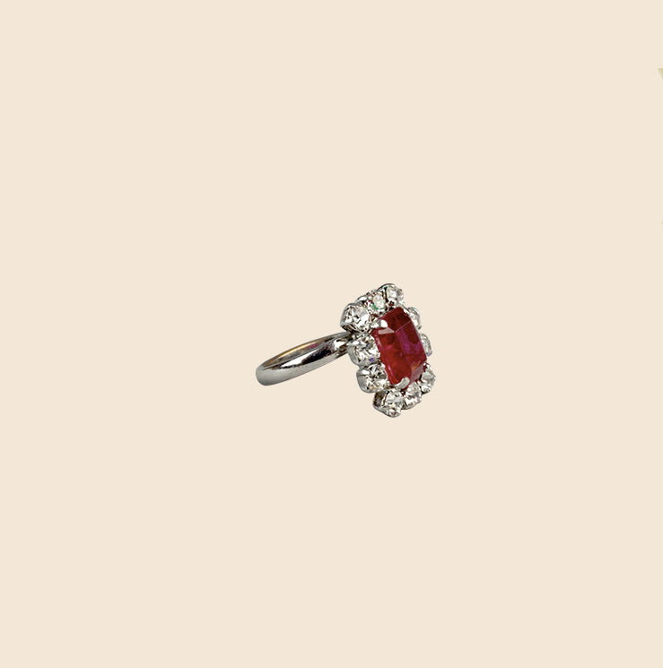 CHRISTIAN DIOR RUBY CRYSTAL RING