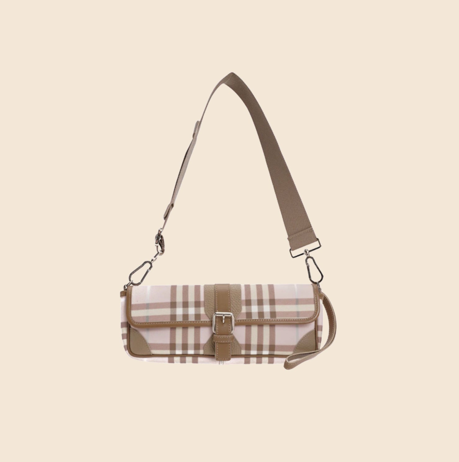 BURBERRY CANDY CHECK LOLA SHOULDER BAG