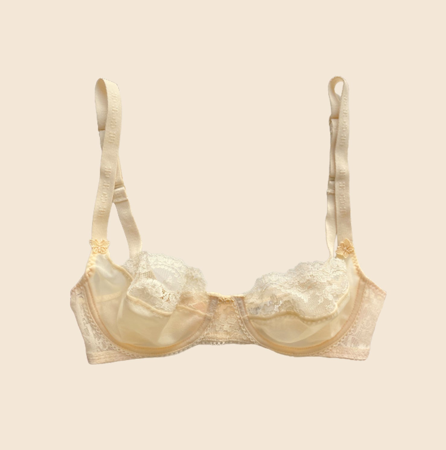 CHRISTIAN DIOR MONOGRAM NUDE BALCONETTE BRA