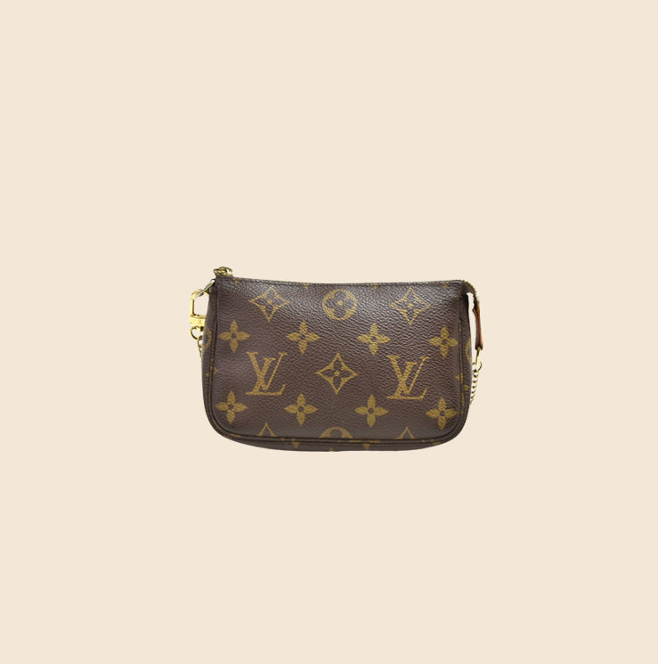 LOUIS VUITTON BROWN MONOGRAM POCHETTE ACCESSOIRES