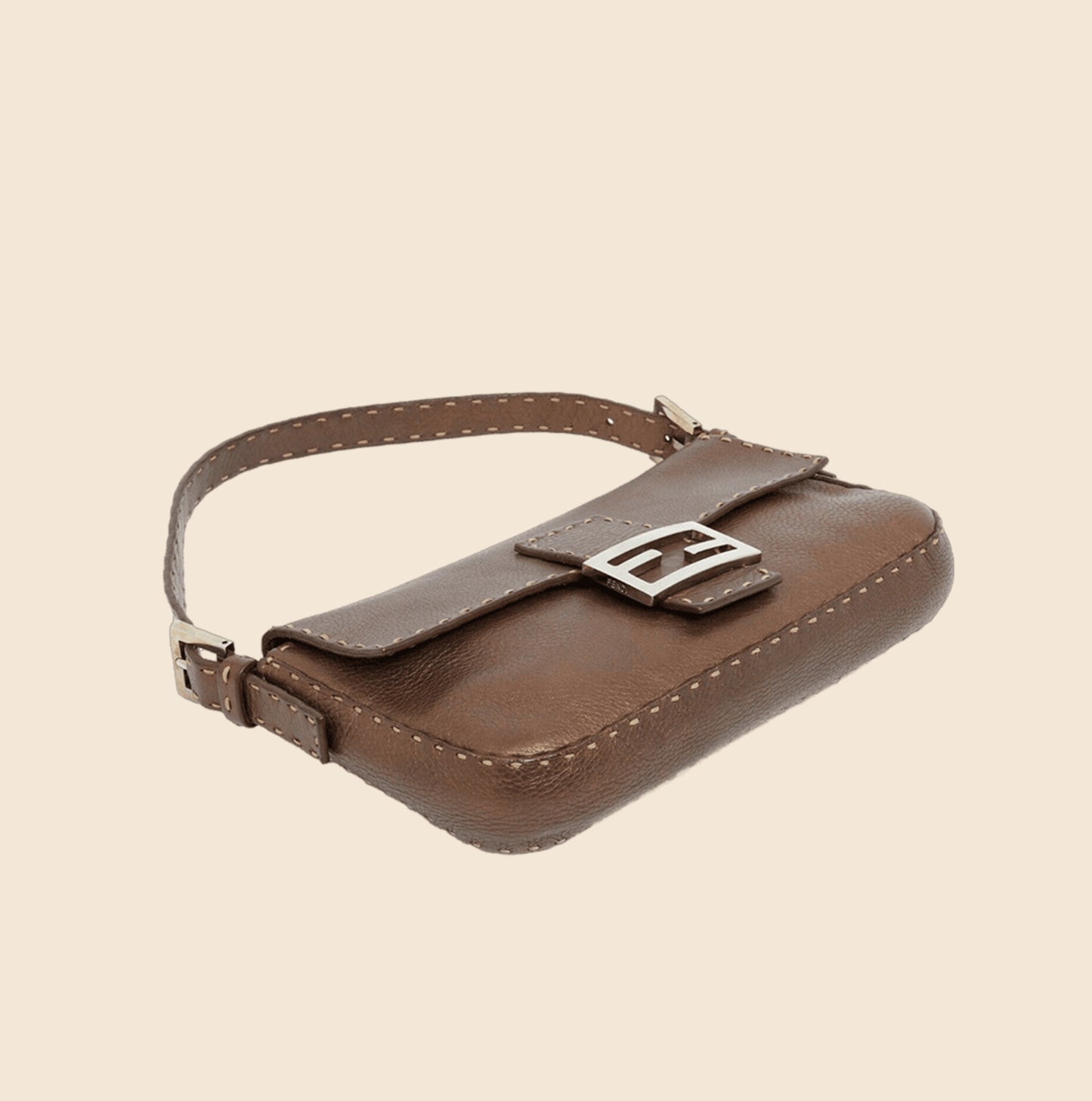 FENDI METALLIC CHOCOLATE SELLERIA BAGUETTE