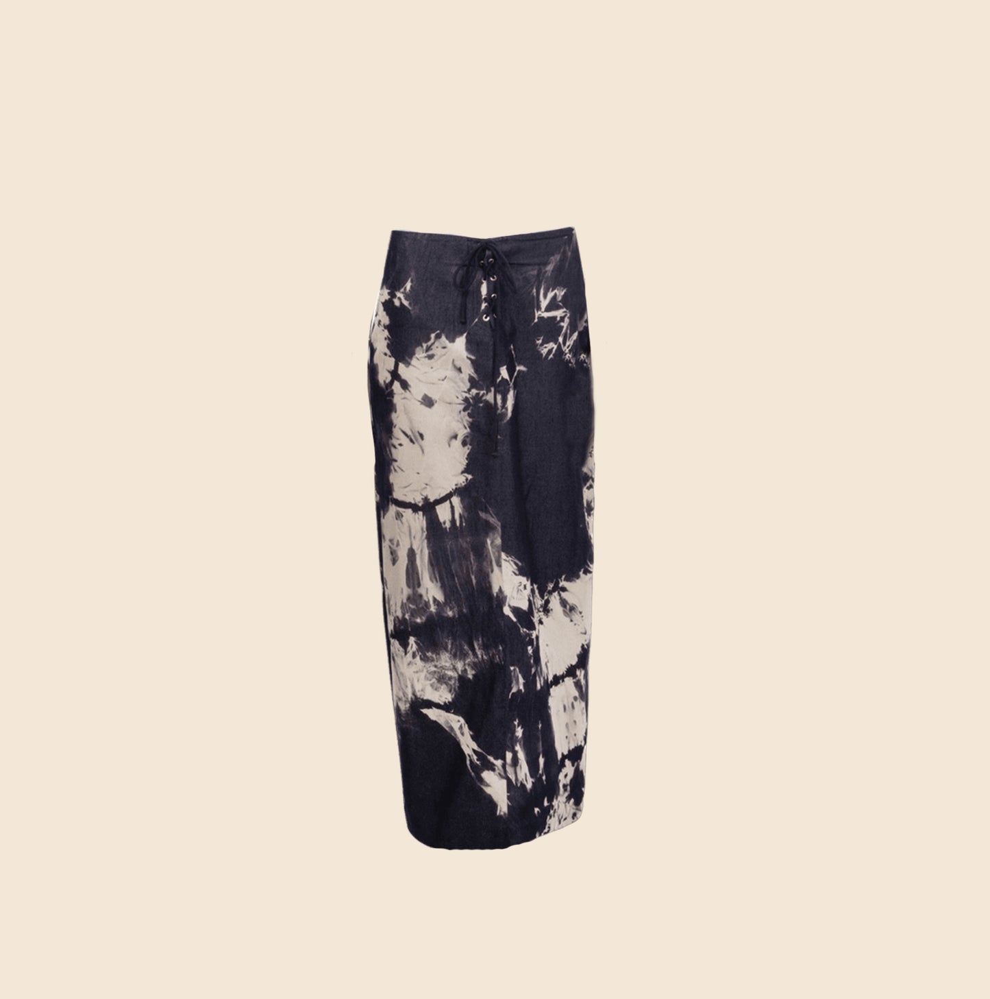 CÉLINE TIE DYE SILK MAXI SKIRT