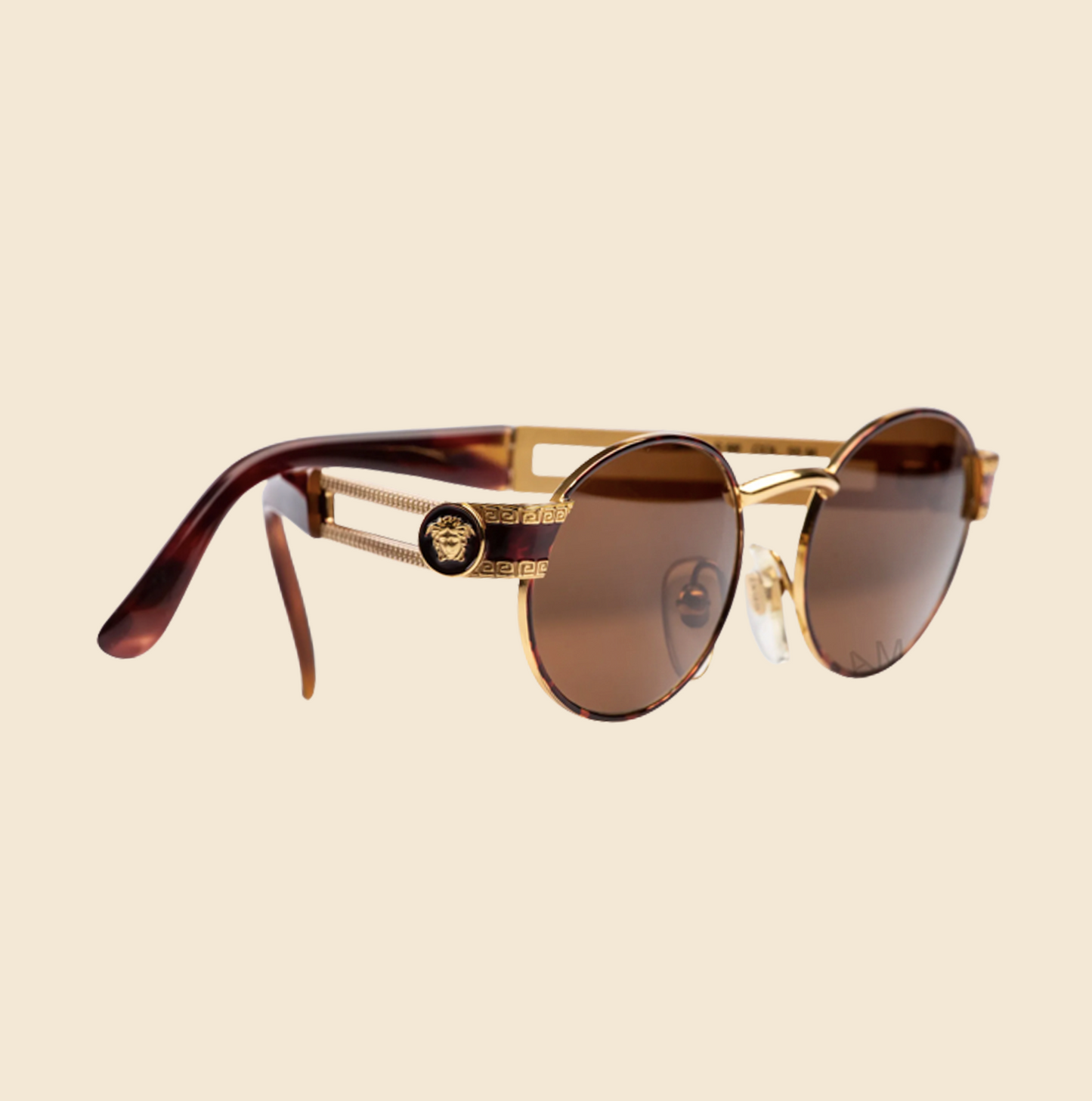 GIANNI VERSACE 90s MEDUSA BROWN SUNGLASSES