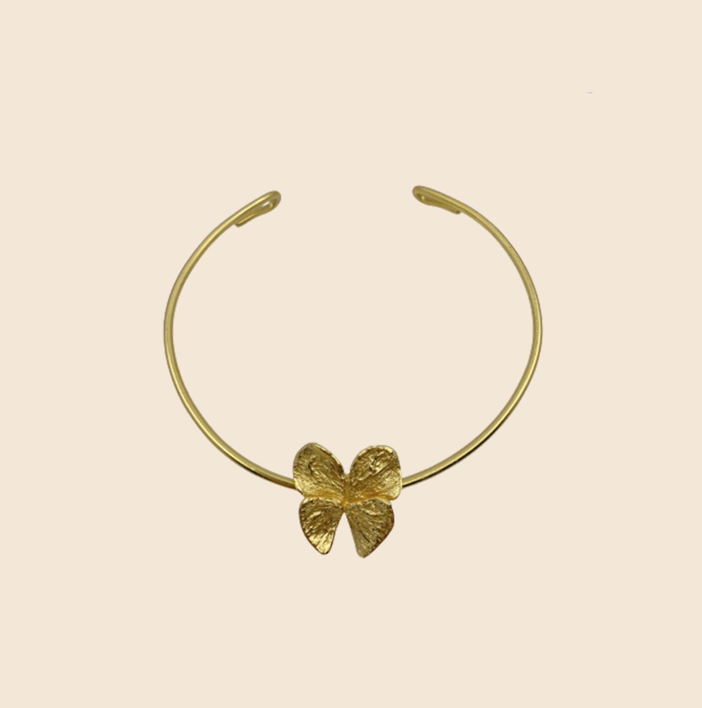 YVES SAINT LAURENT GOLD BUTTERFLY CHARM CHOKER