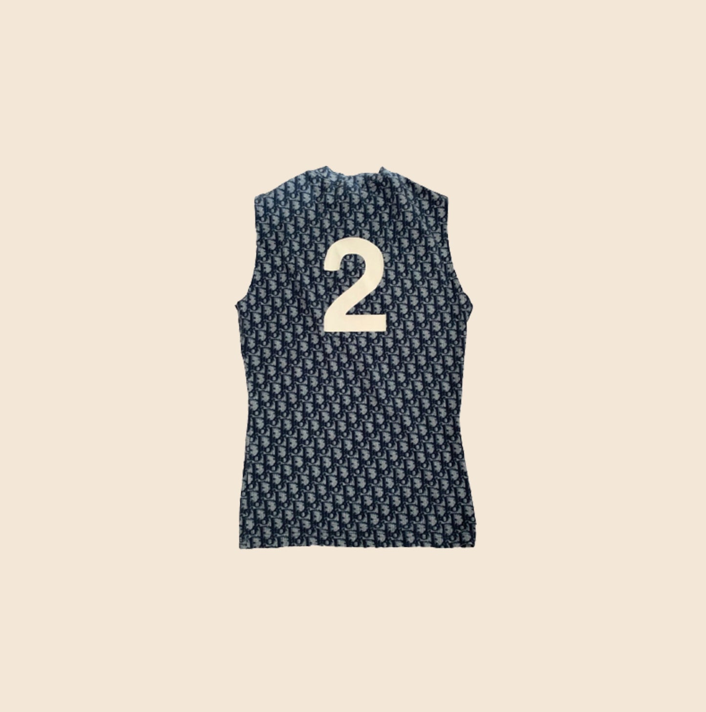 CHRISTIAN DIOR "J'ADORE DIOR" BLUE TROTTER SLEEVELESS TANK TOP