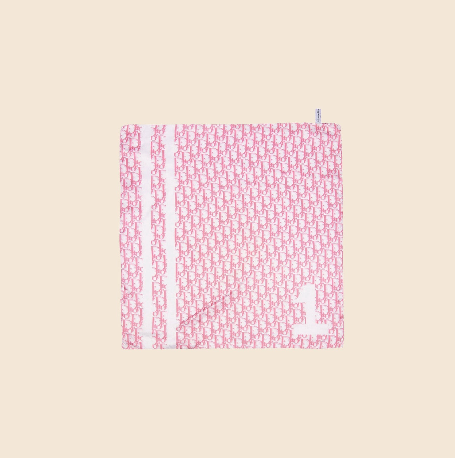 CHRISTIAN DIOR PINK OBLIQUE SILK SCARF