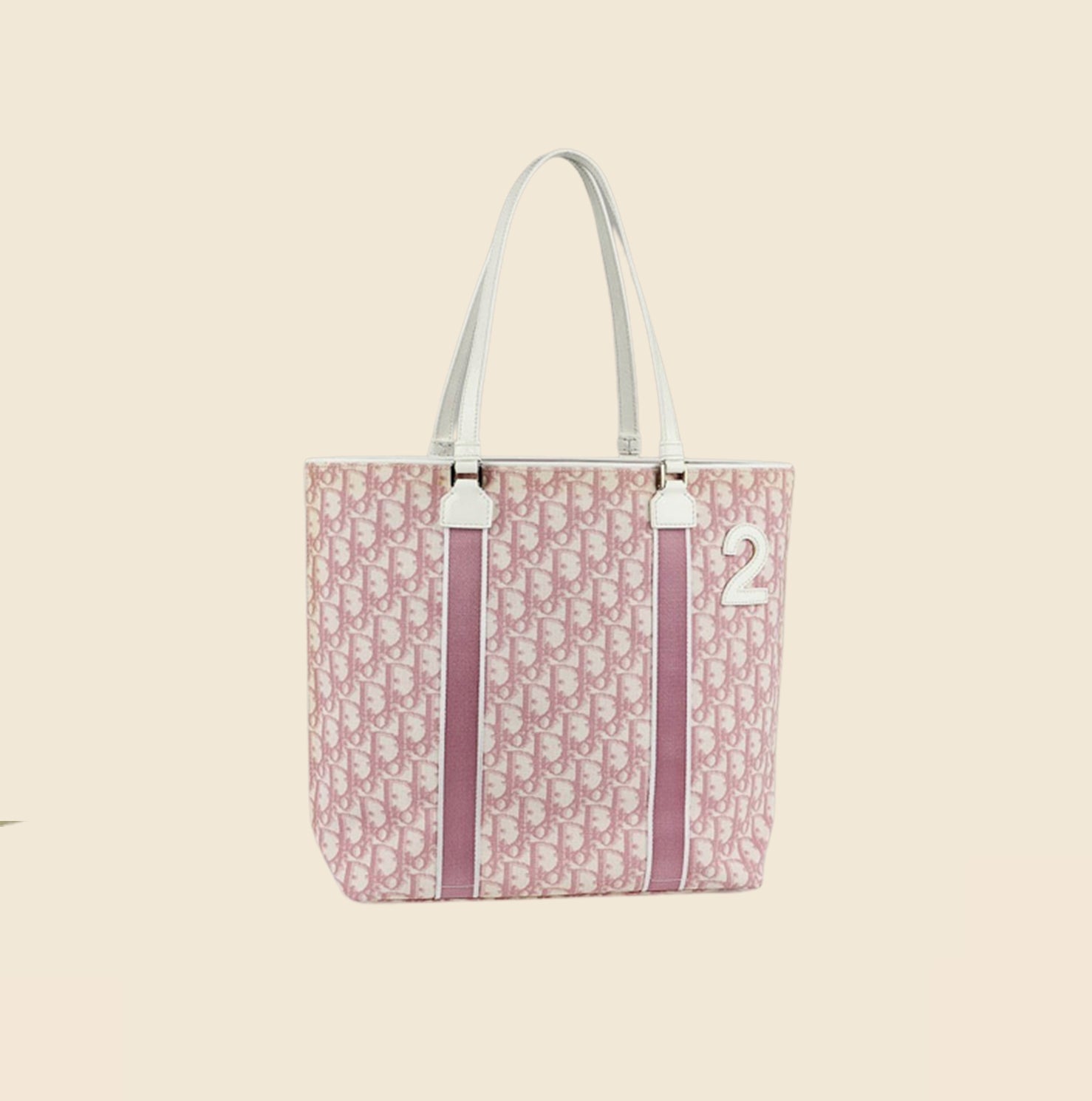 CHRISTIAN DIOR PINK TROTTER TOTE BAG