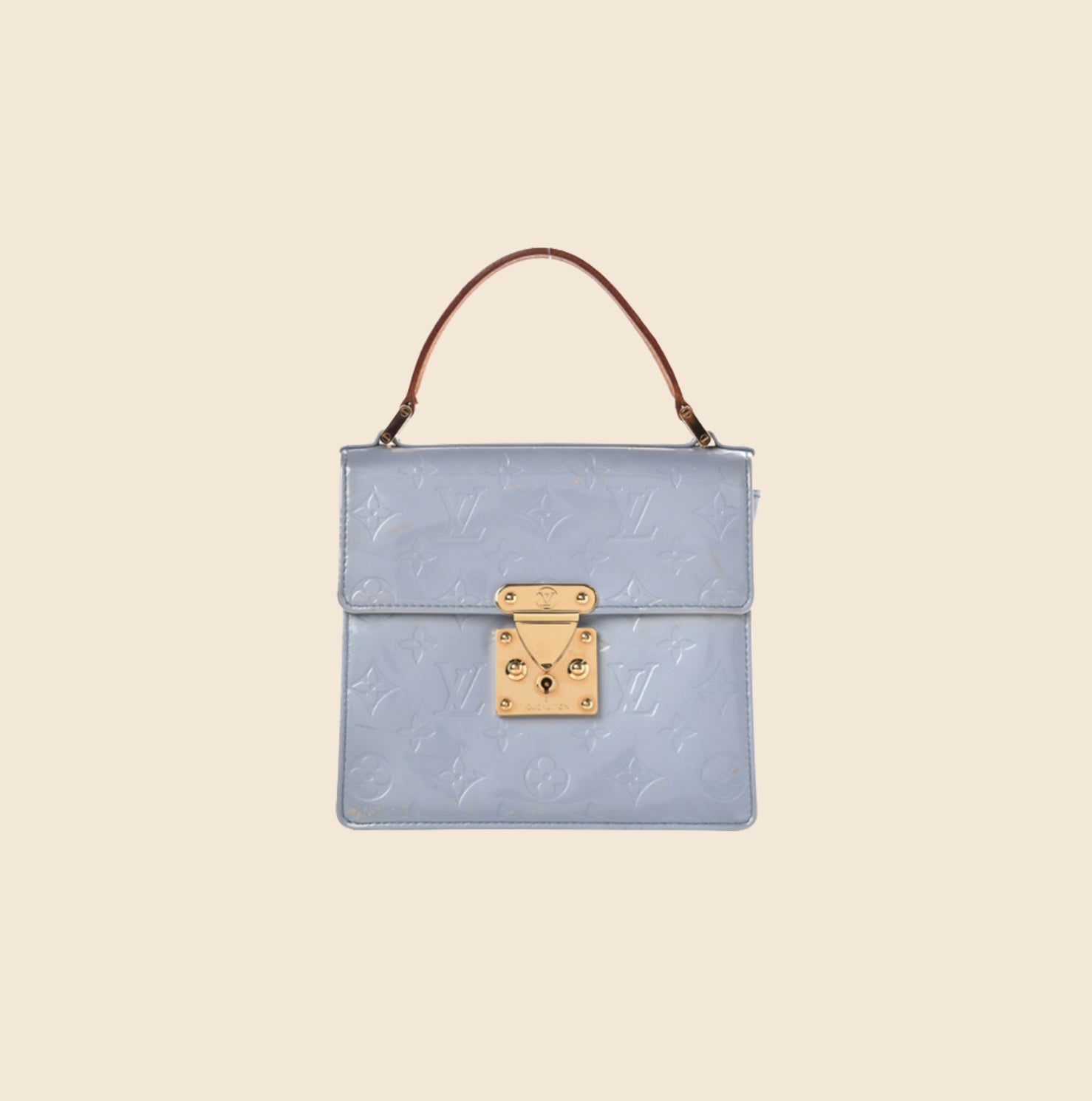 LOUIS VUITTON BLUE VERNIS SPRING STREET BAG