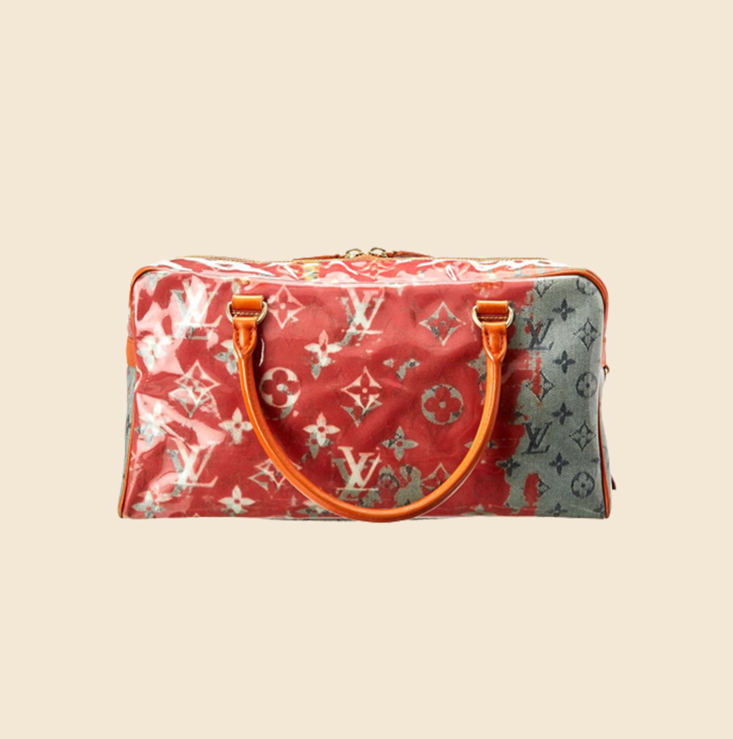 Louis Vuitton Travel Richard Prince Pink Denim Weekender PM, Women's