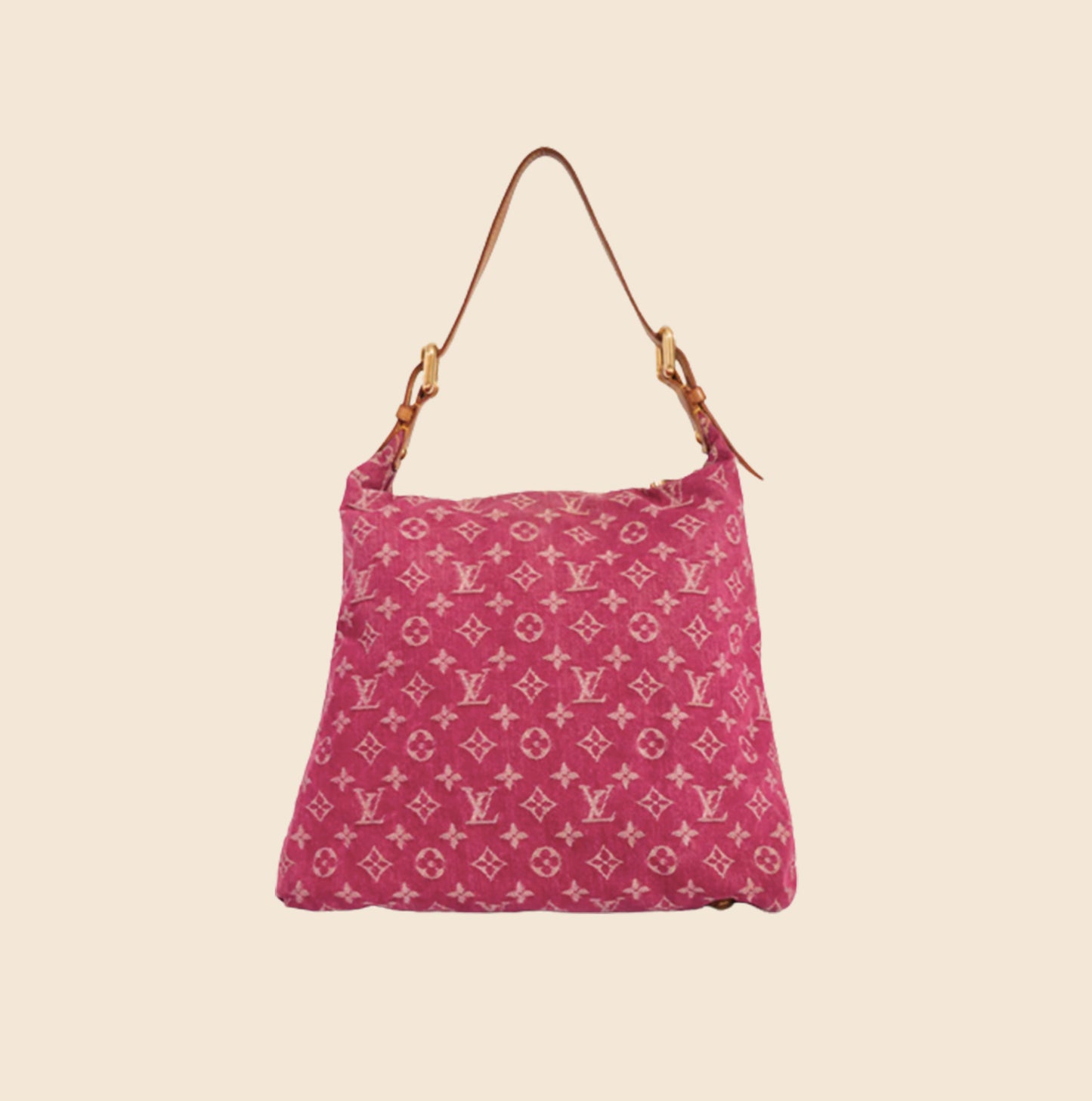 LOUIS VUITTON MONOGRAM FUSCHIA DENIM BAGGY BAG