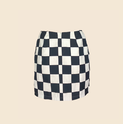 VERSACE FALL 1995 CHECKER MINI SKIRT