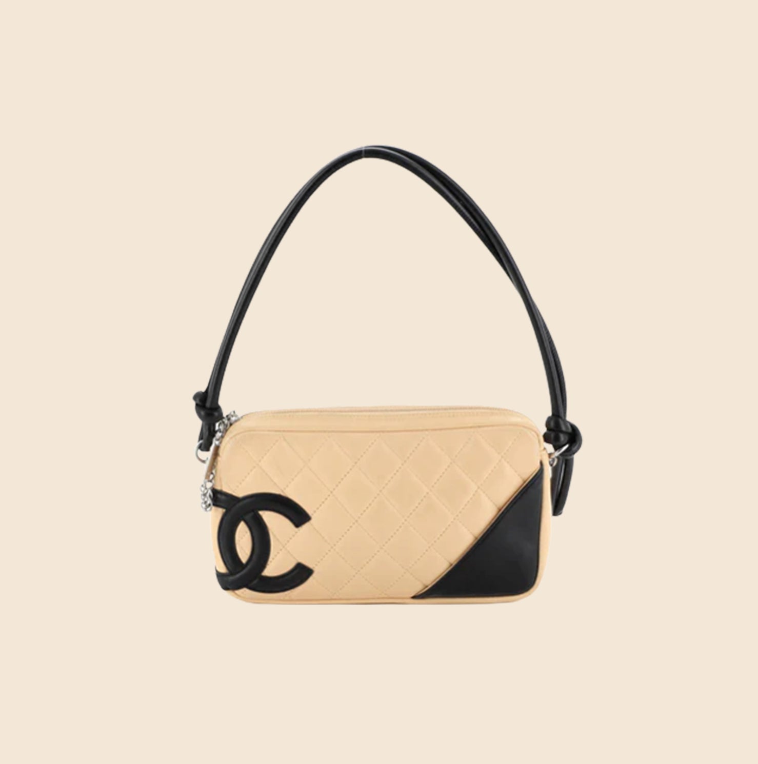 Chanel Vintage - Cambon Ligne Pochette Bag - Black - Leather and