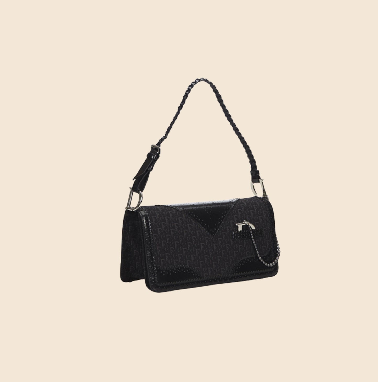 CHRISTIAN DIOR D-TRICK MONOGRAM FLAP SHOULDER BAG