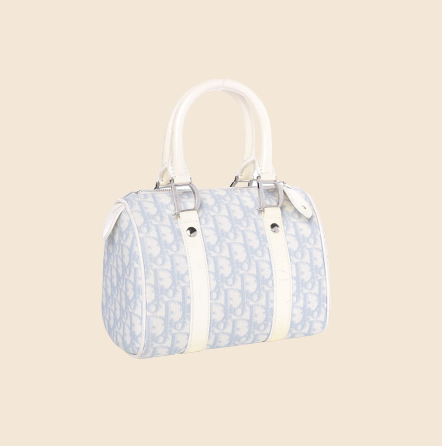 CHRISTIAN DIOR BABY BLUE MINI BOSTON BAG