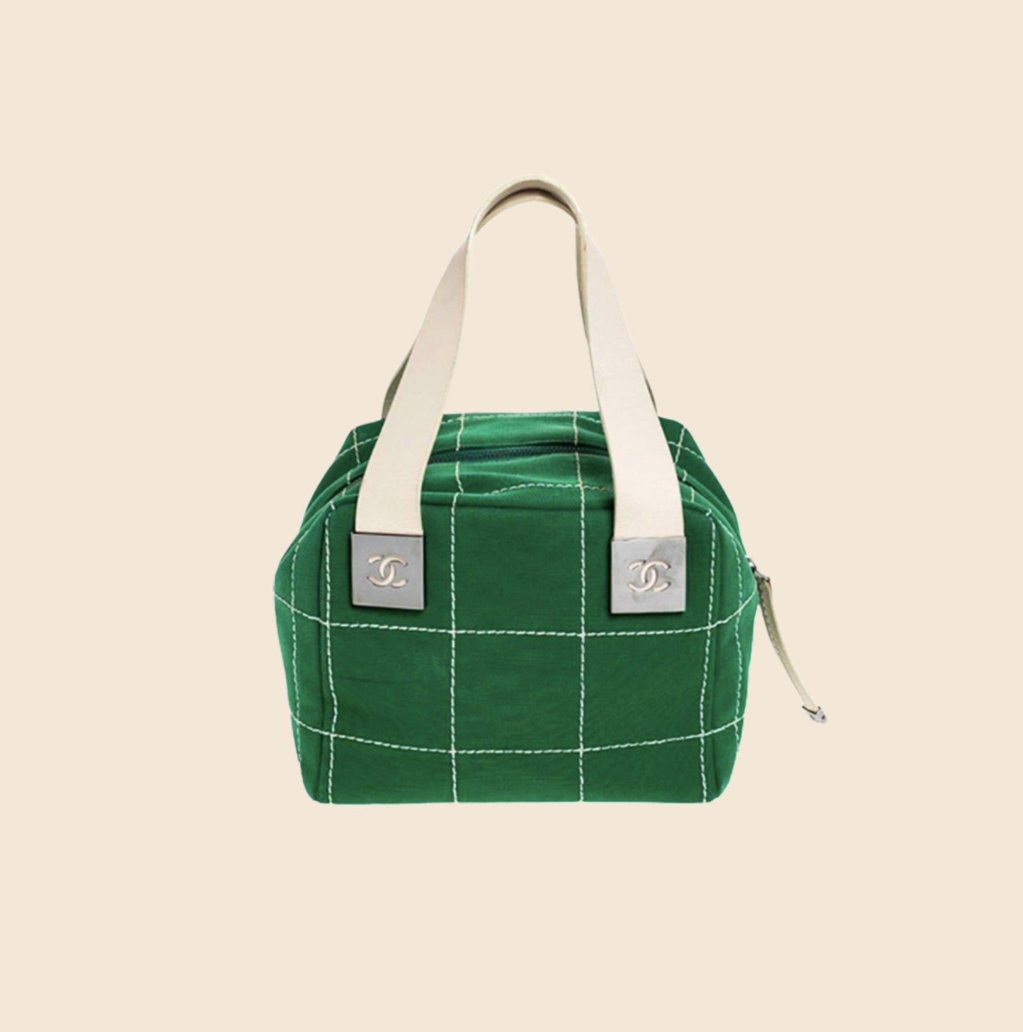 CHANEL CHOCOLATE BAR STITCH EMERALD HANDBAG