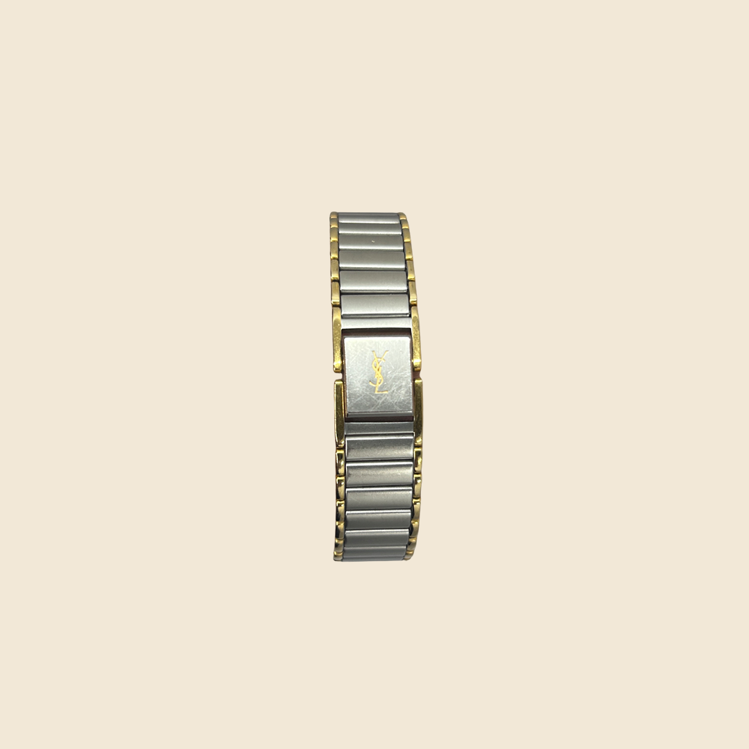 YVES SAINT LAURENT GOLD & SILVER WATCH