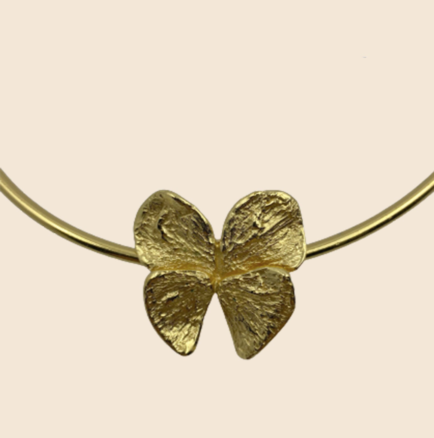 YVES SAINT LAURENT GOLD BUTTERFLY CHARM CHOKER
