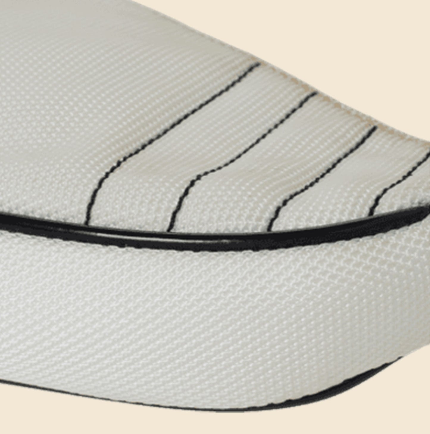 CHRISTIAN DIOR WHITE & BLACK NYLON MESH SADDLE BAG