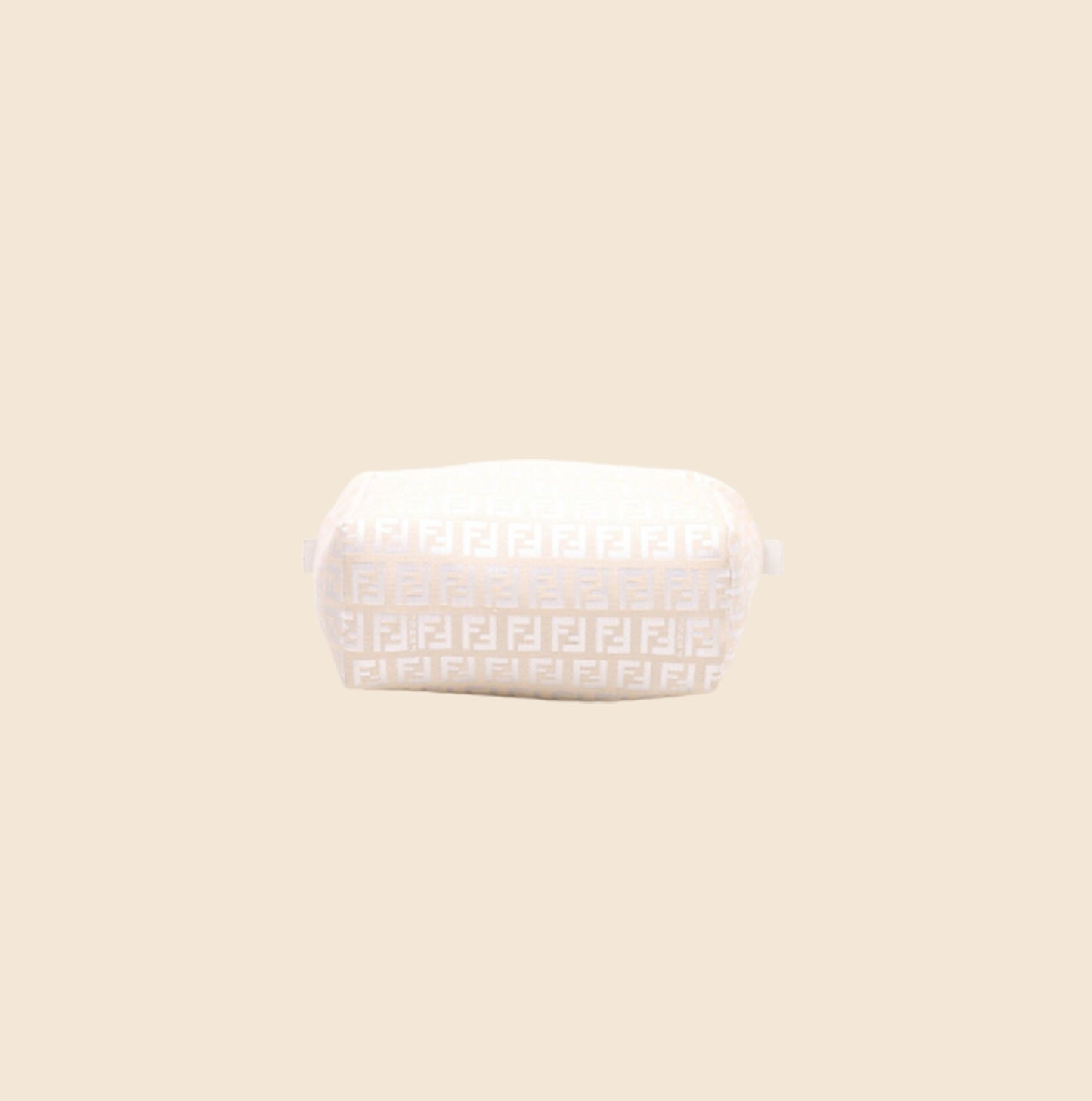 FENDI 1990s WHITE & CREAM ZUCCHINO MINI HANDBAG