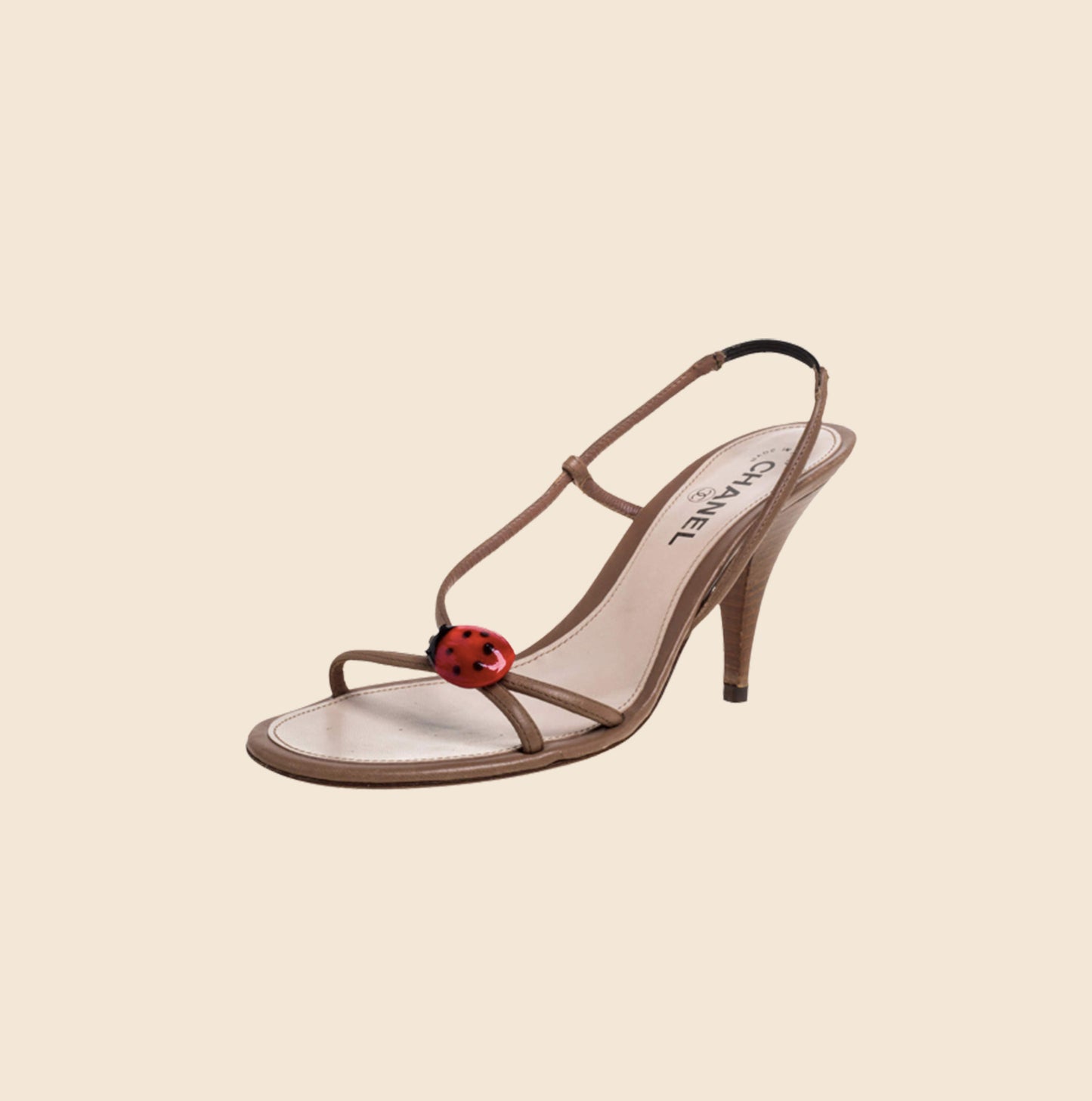 CHANEL BROWN LADYBUG SANDALS