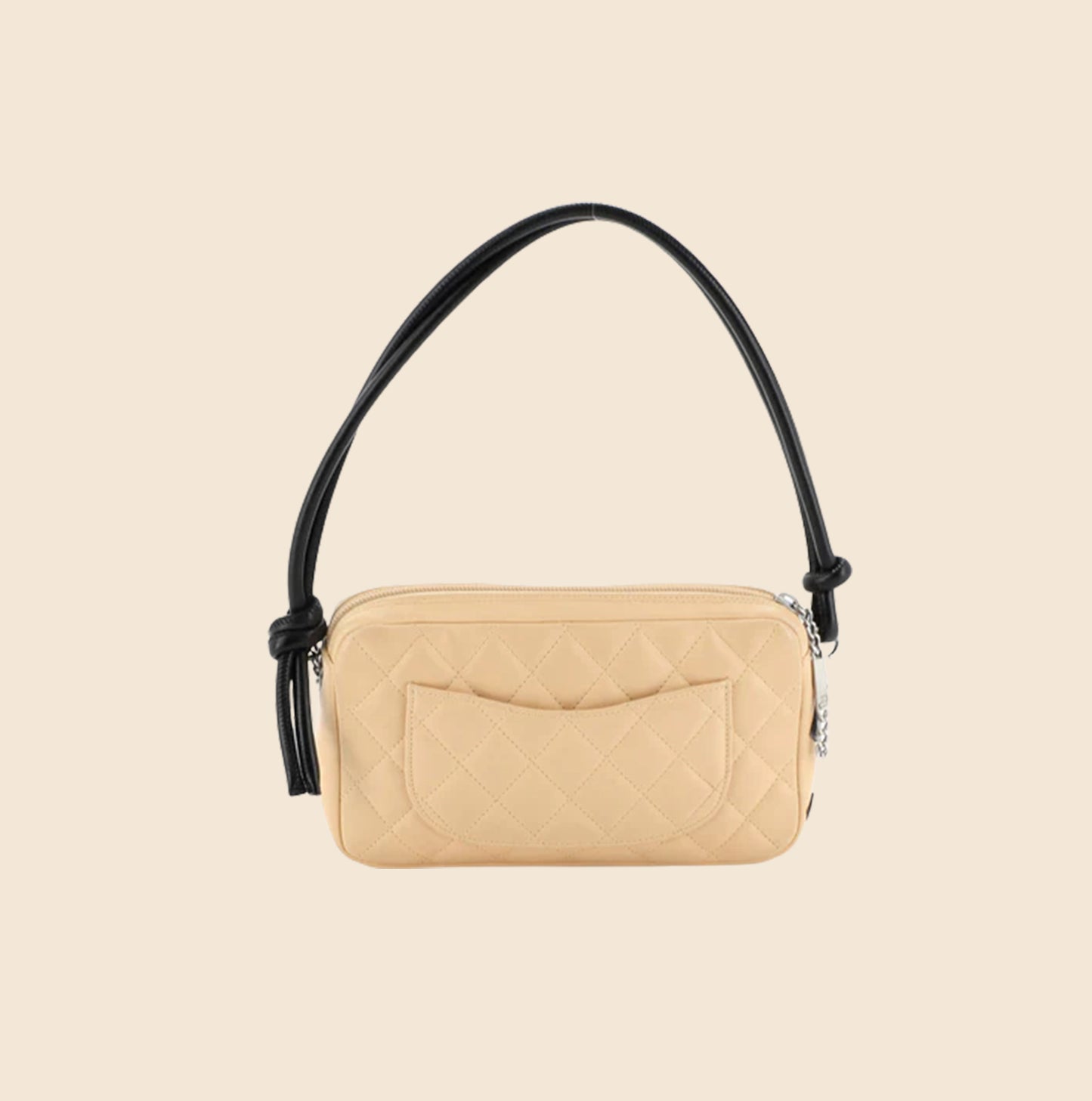 CHANEL 2005 BEIGE QUILTED CAMBON BAG
