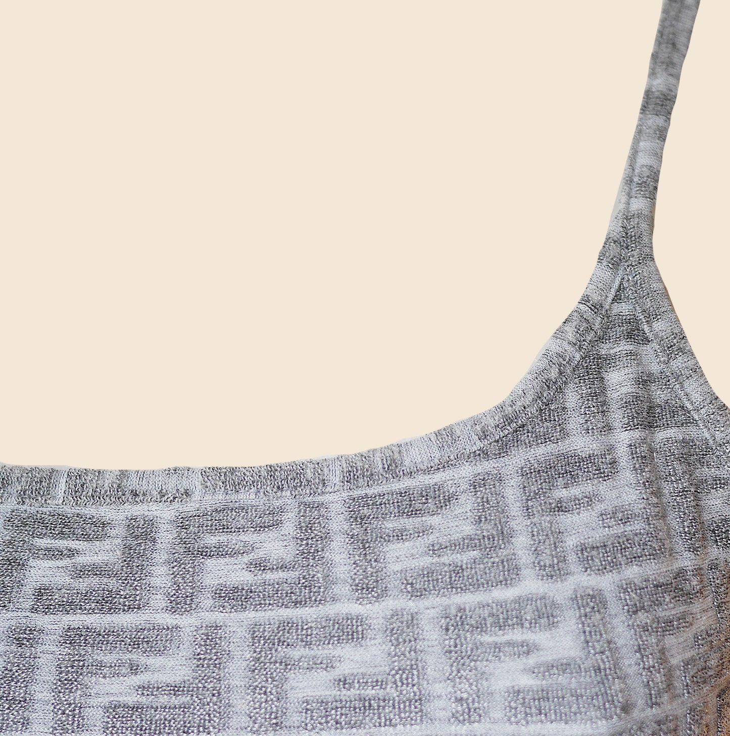 FENDI ZUCCA TERRY CLOTH CAMISOLE TOP