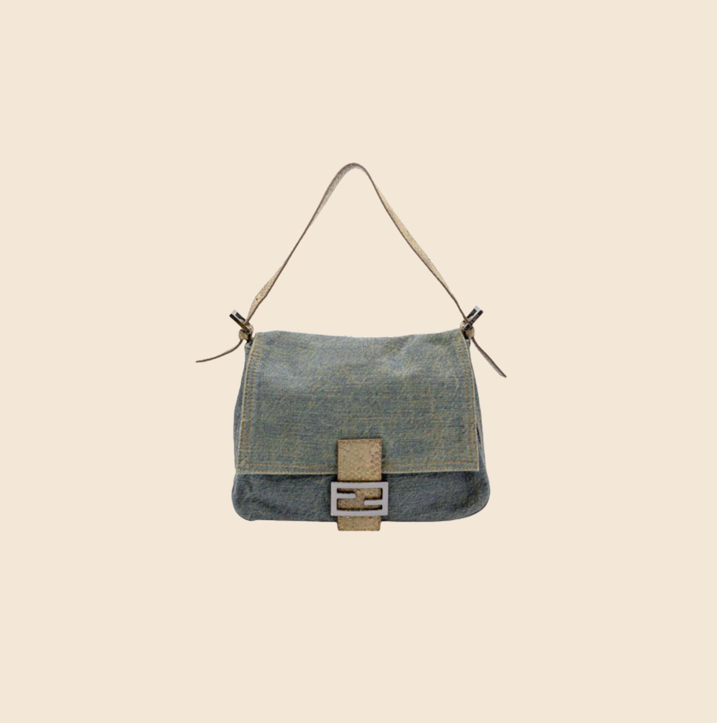 Fendi denim baguette Clearance