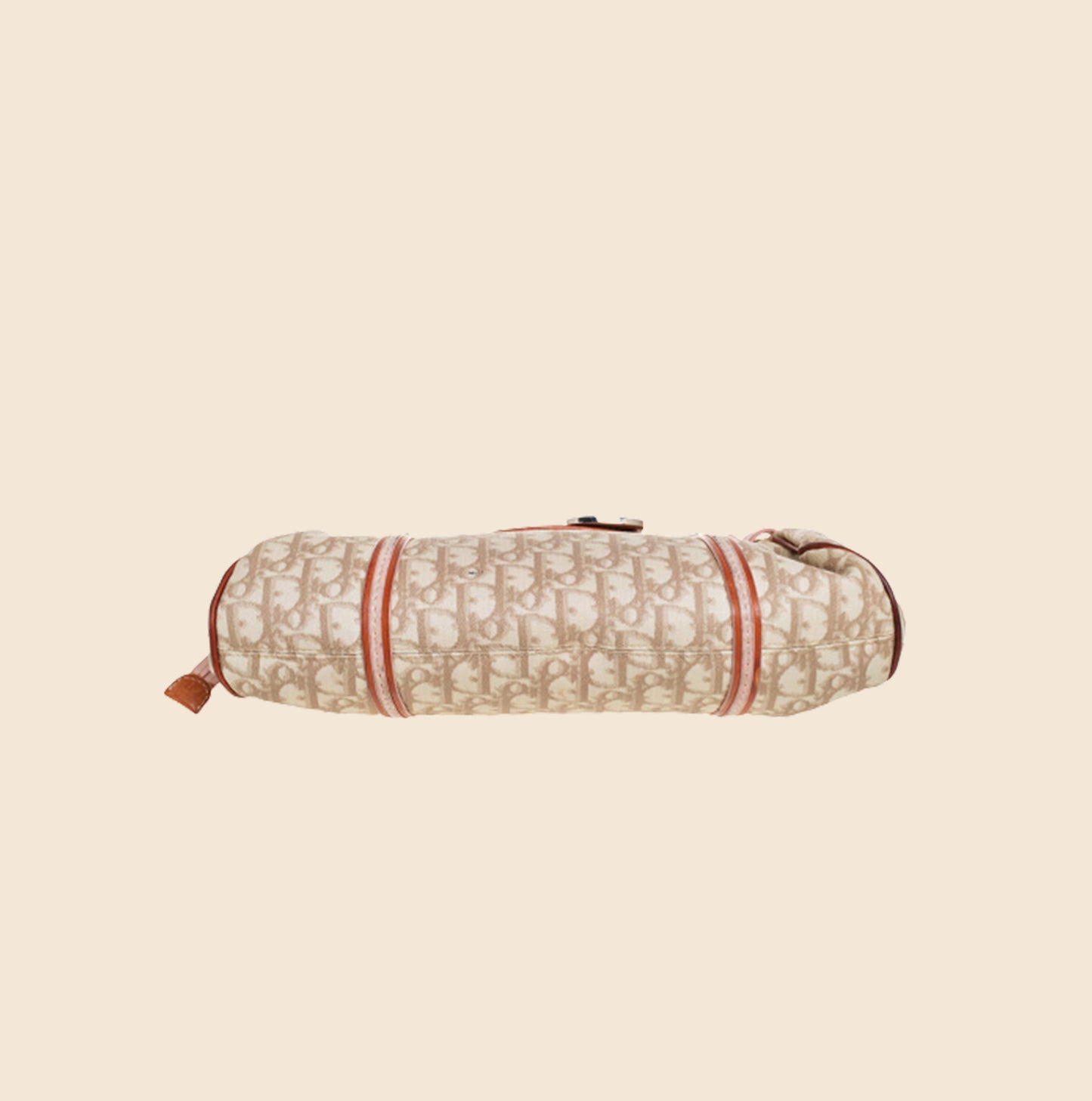 CHRISTIAN DIOR BEIGE ROMANTIQUE TROTTER FLAP BAG