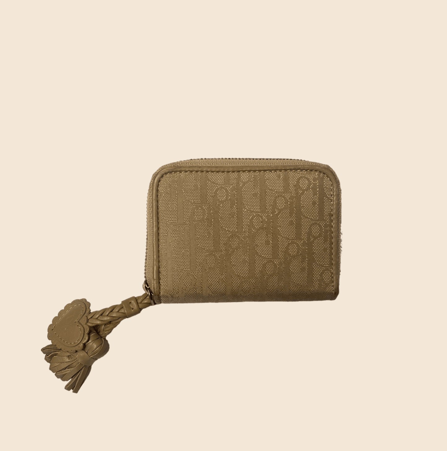 CHRISTIAN DIOR BEIGE OBLIQUE WALLET