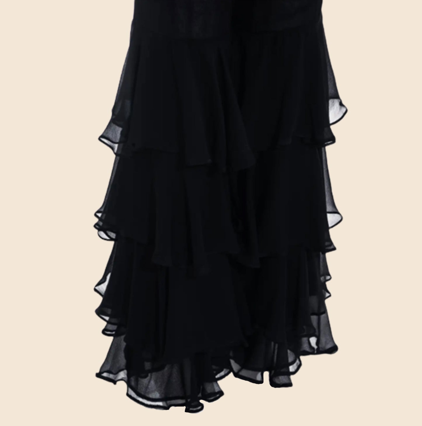 GUCCI BY TOM FORD FW1999 BLACK RUFFLED PANTS