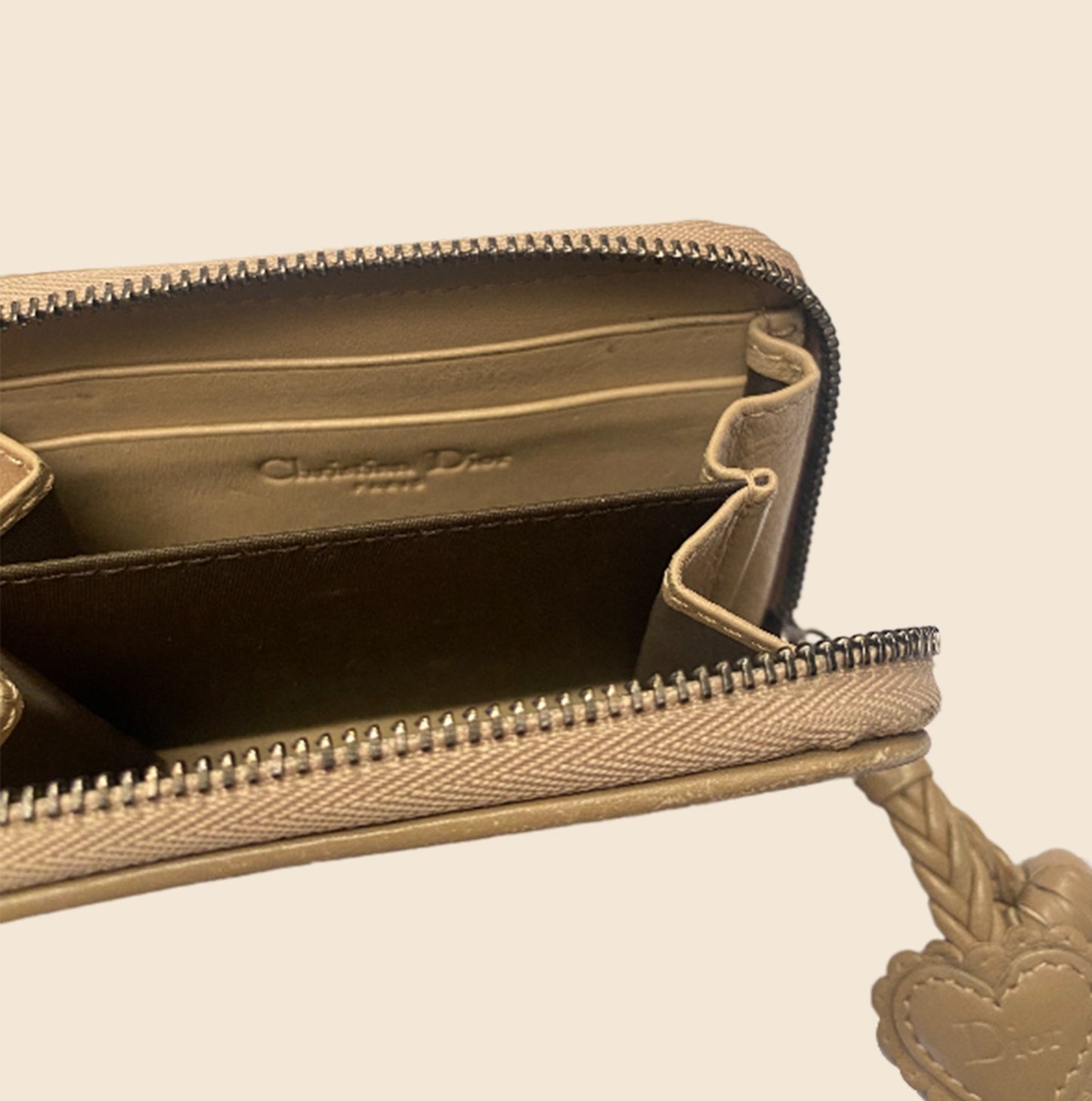 CHRISTIAN DIOR BEIGE OBLIQUE WALLET