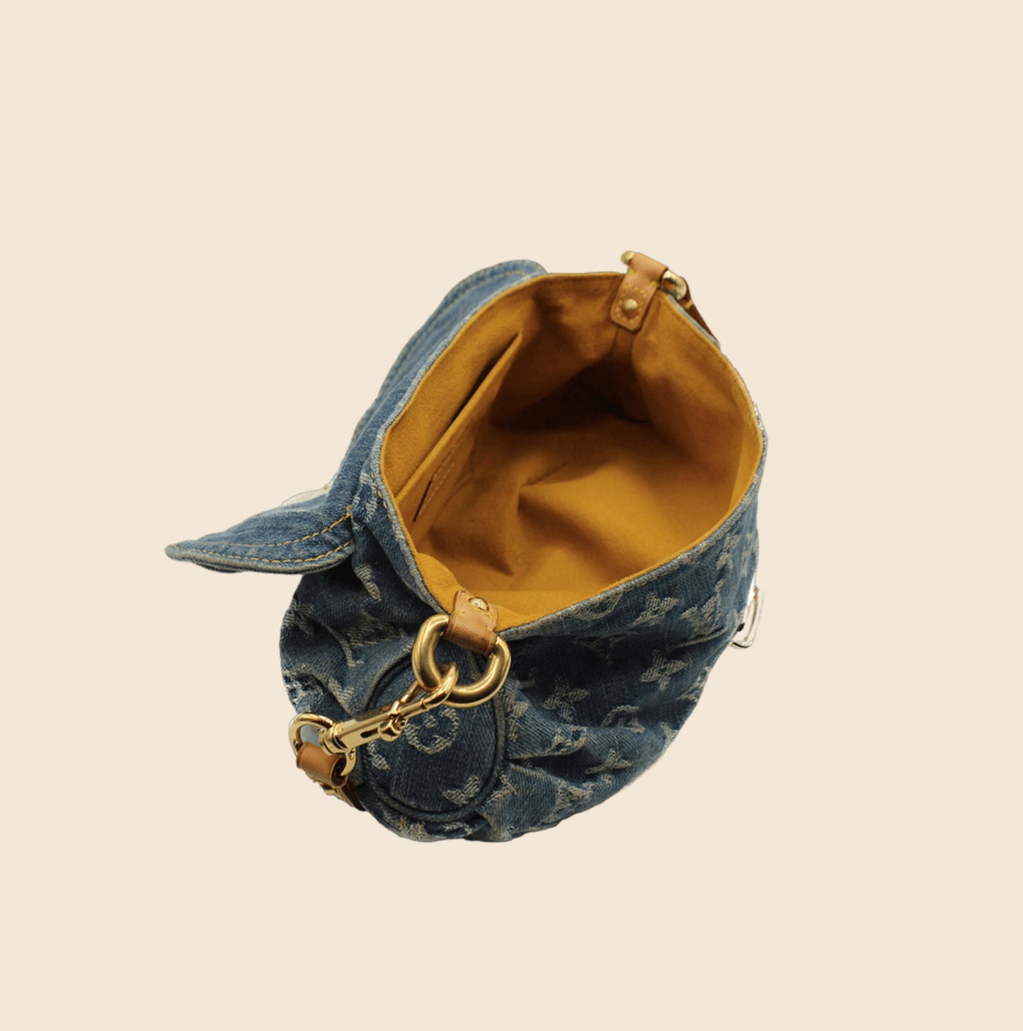 LOUIS VUITTON BLUE MONOGRAM DENIM MINI PLEATY BAG