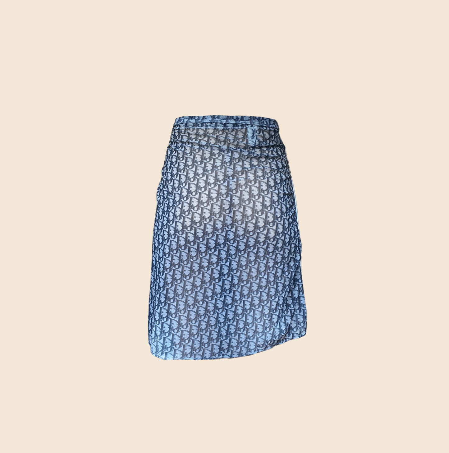 CHRISTIAN DIOR DIORISSIMO NAVY WRAP SKIRT