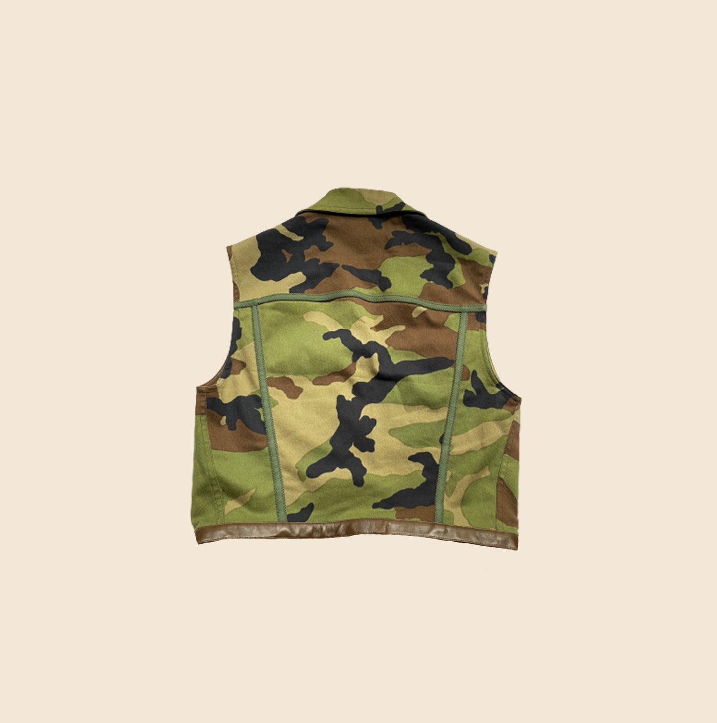 CHRISTIAN DIOR 2000s CAMOUFLAGE PRINT SLEEVELESS VEST