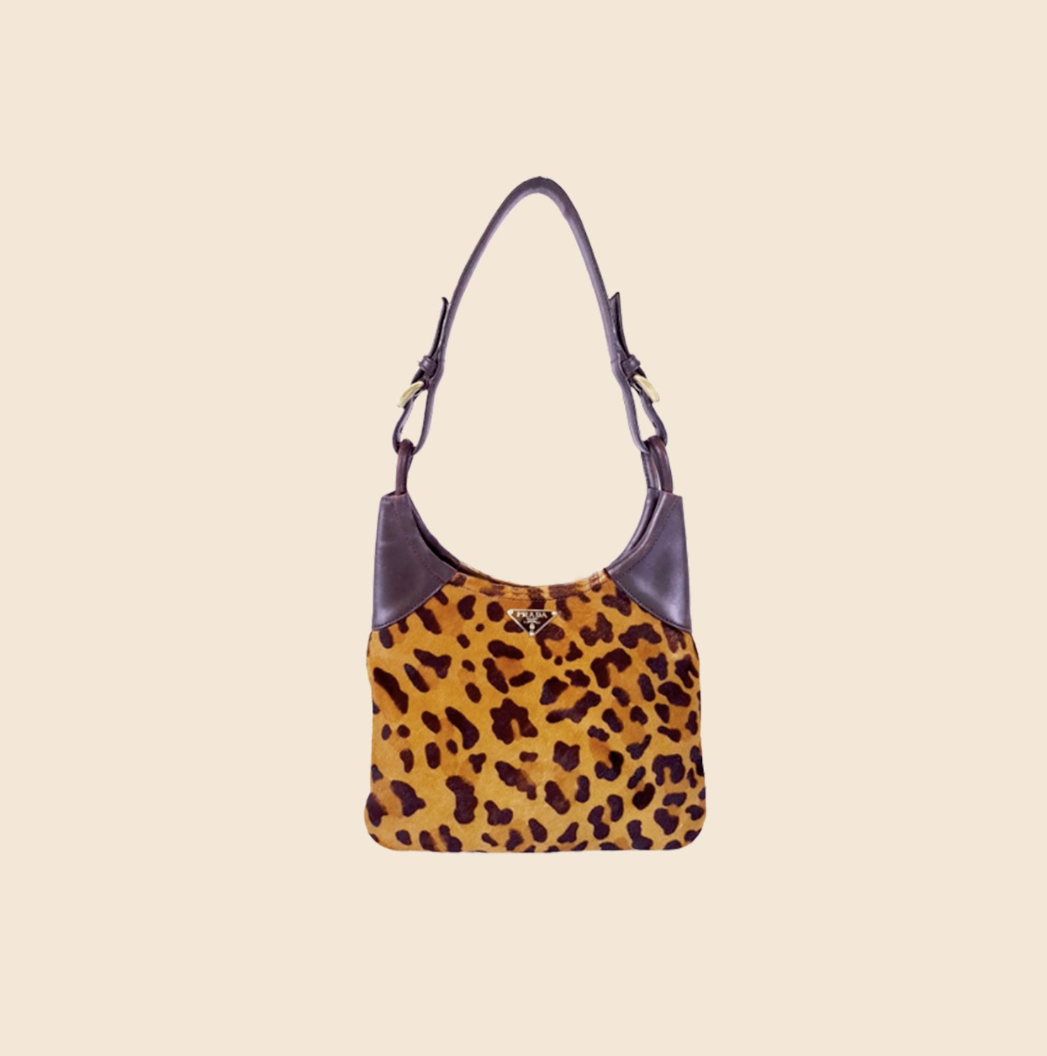 Leopard Calf Hair Hobo Bag