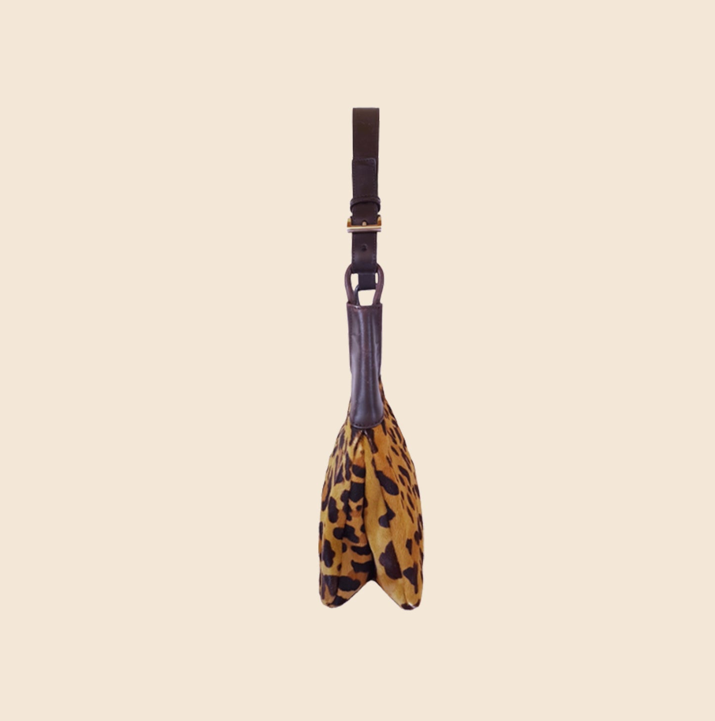 PRADA LEOPARD PRINT PONY HAIR HOBO BAG