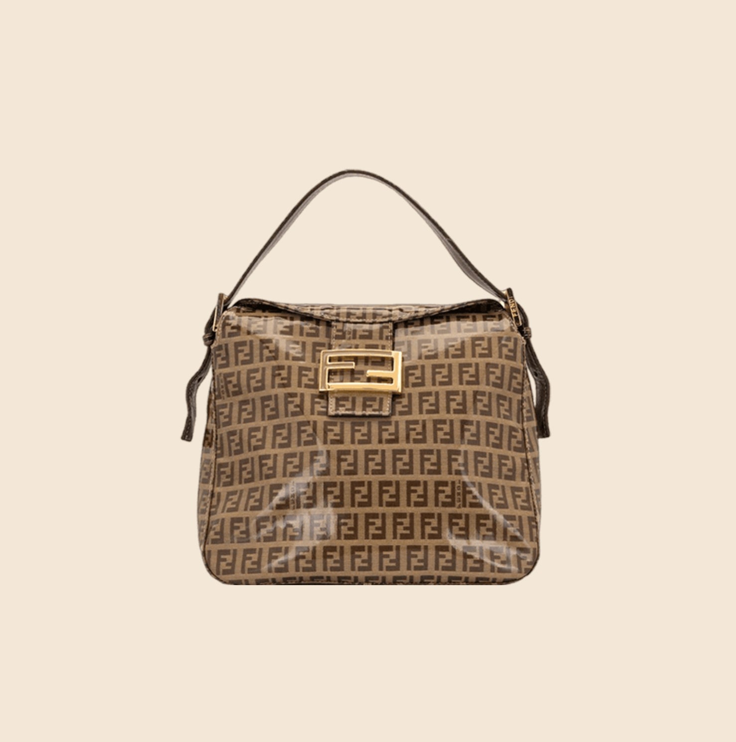 FENDI 1990s BROWN ZUCCHINO VINYL TOTE BAG – RDB