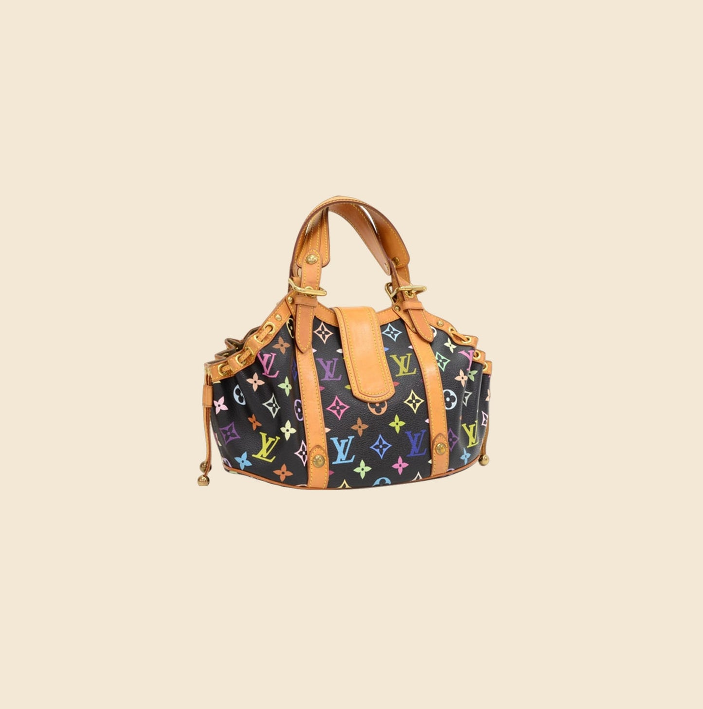 LOUIS VUITTON THEDA MP BLACK MULTICOLOUR MONOGRAM CANVAS HAND BAG