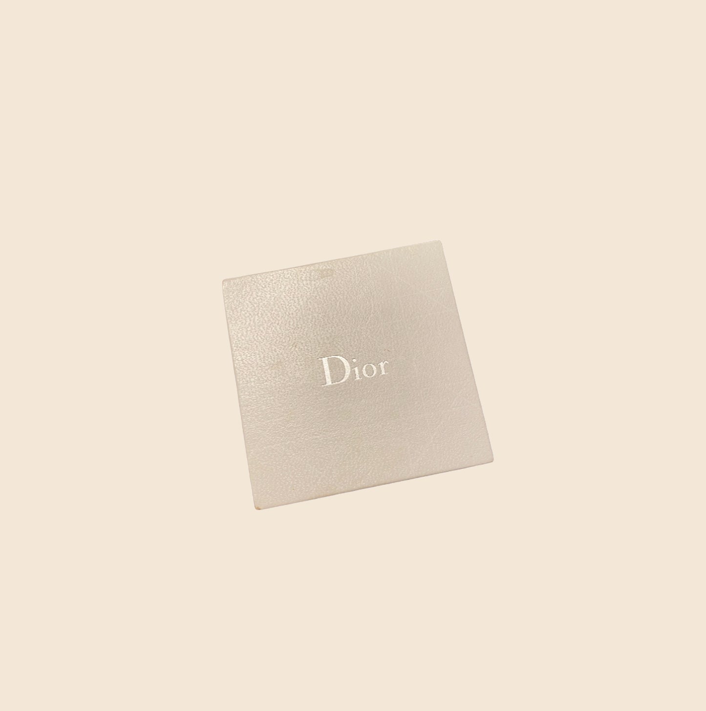 CHRISTIAN DIOR CRYSTAL LOGO CLOVER CHARM RING
