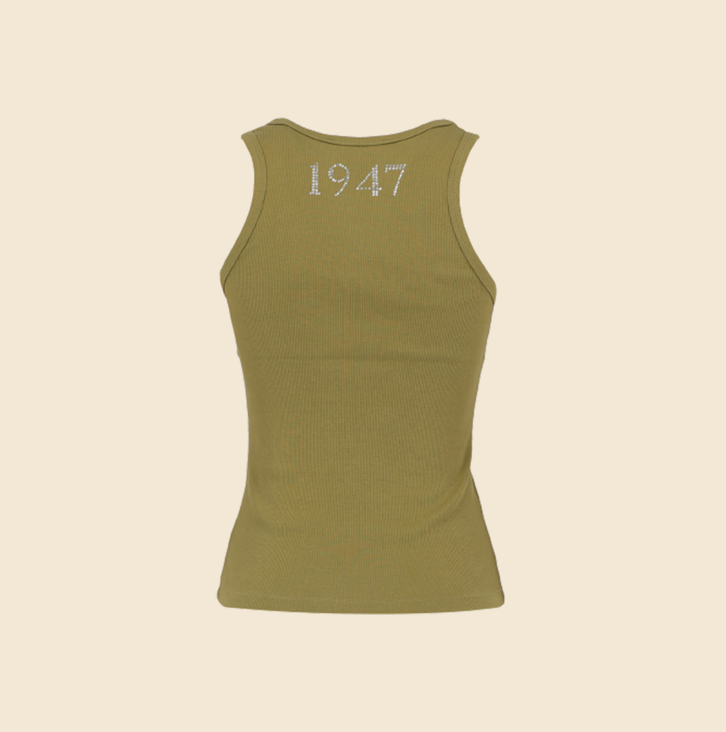 CHRISTIAN DIOR 2000s 'J'ADORE DIOR' RHINESTONE GREEN TANK TOP