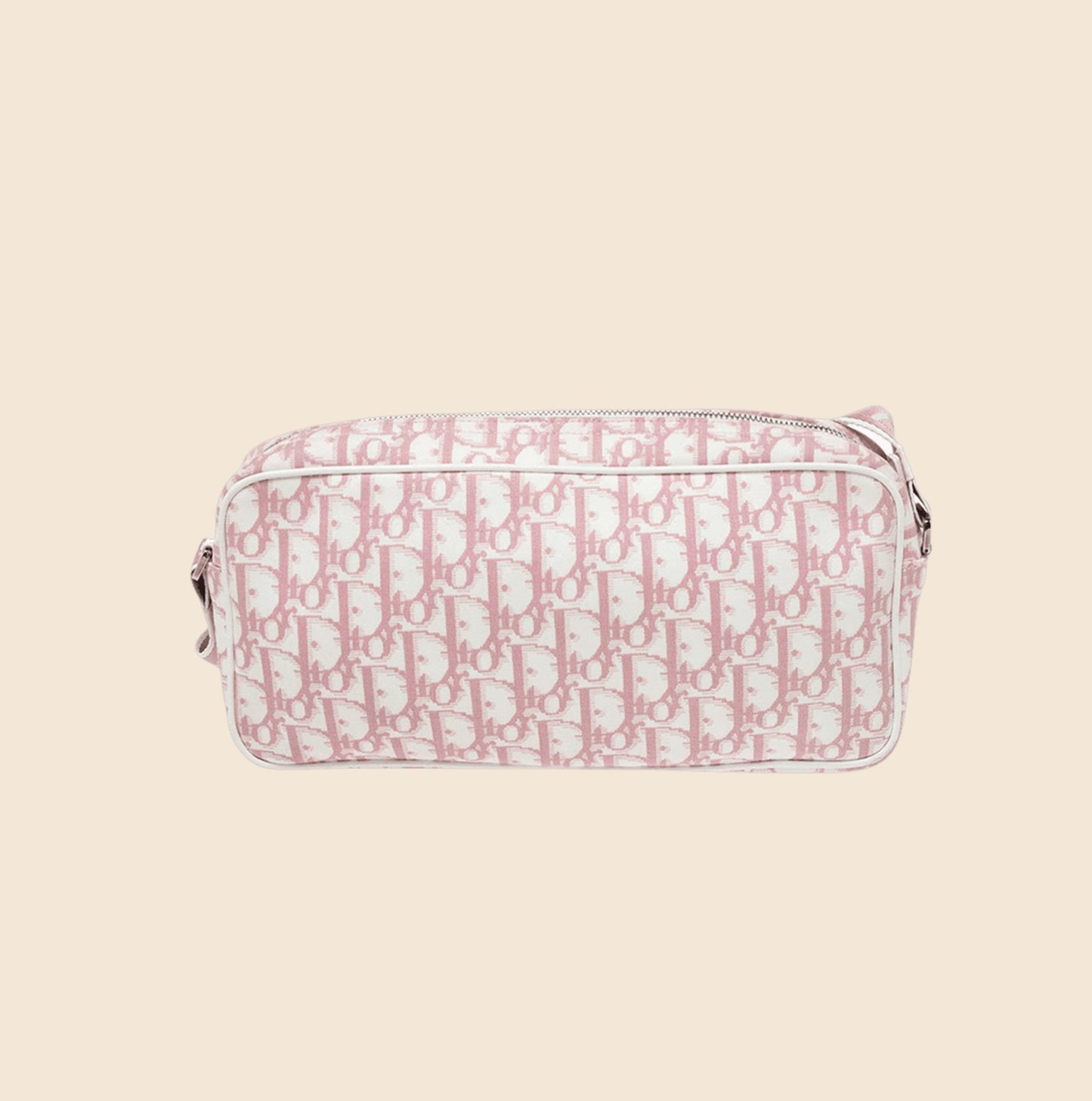 CHRISTIAN DIOR PINK OBLIQUE CANVAS CROSSBODY BAG