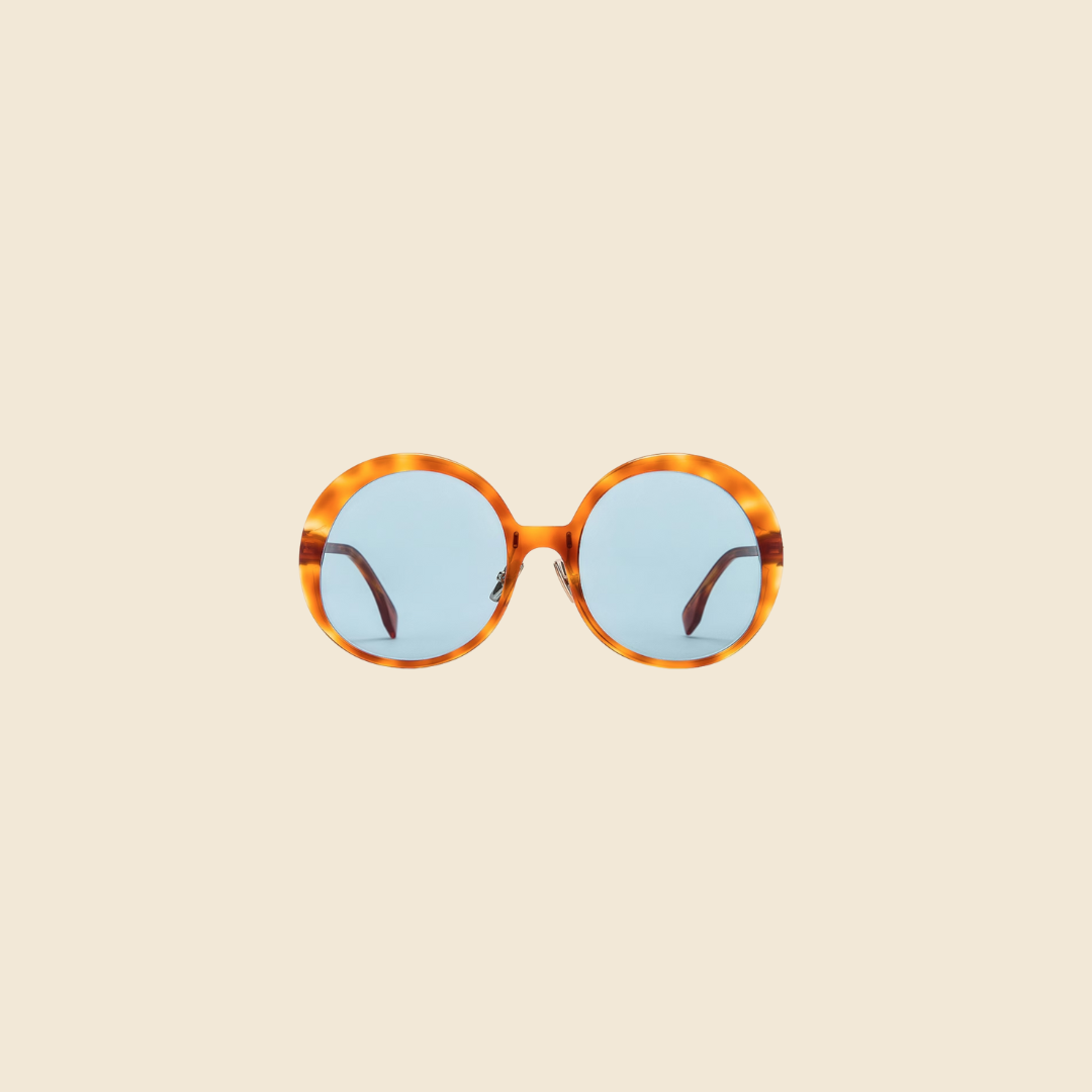 Fendi Large Round Sunglasses Fendi - F is Fendi - Round Sunglasses - Black Brown  main image 4