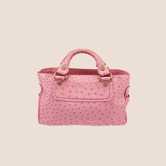 CÉLINE PINK OSTRICH BOOGIE BAG