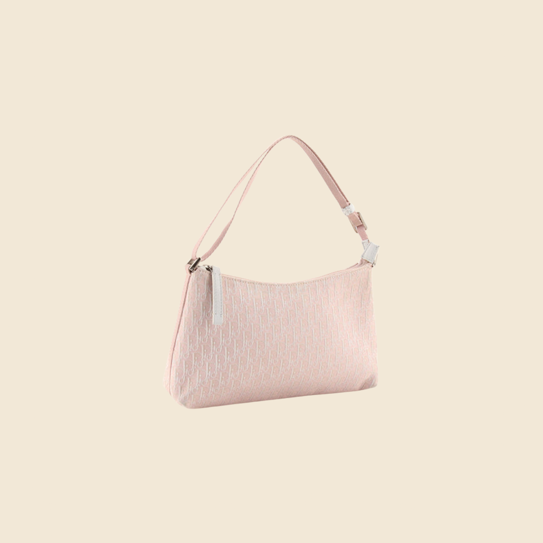 CHRISTIAN DIOR PINK DIORISSIMO CANVAS SHOULDER BAG RDB