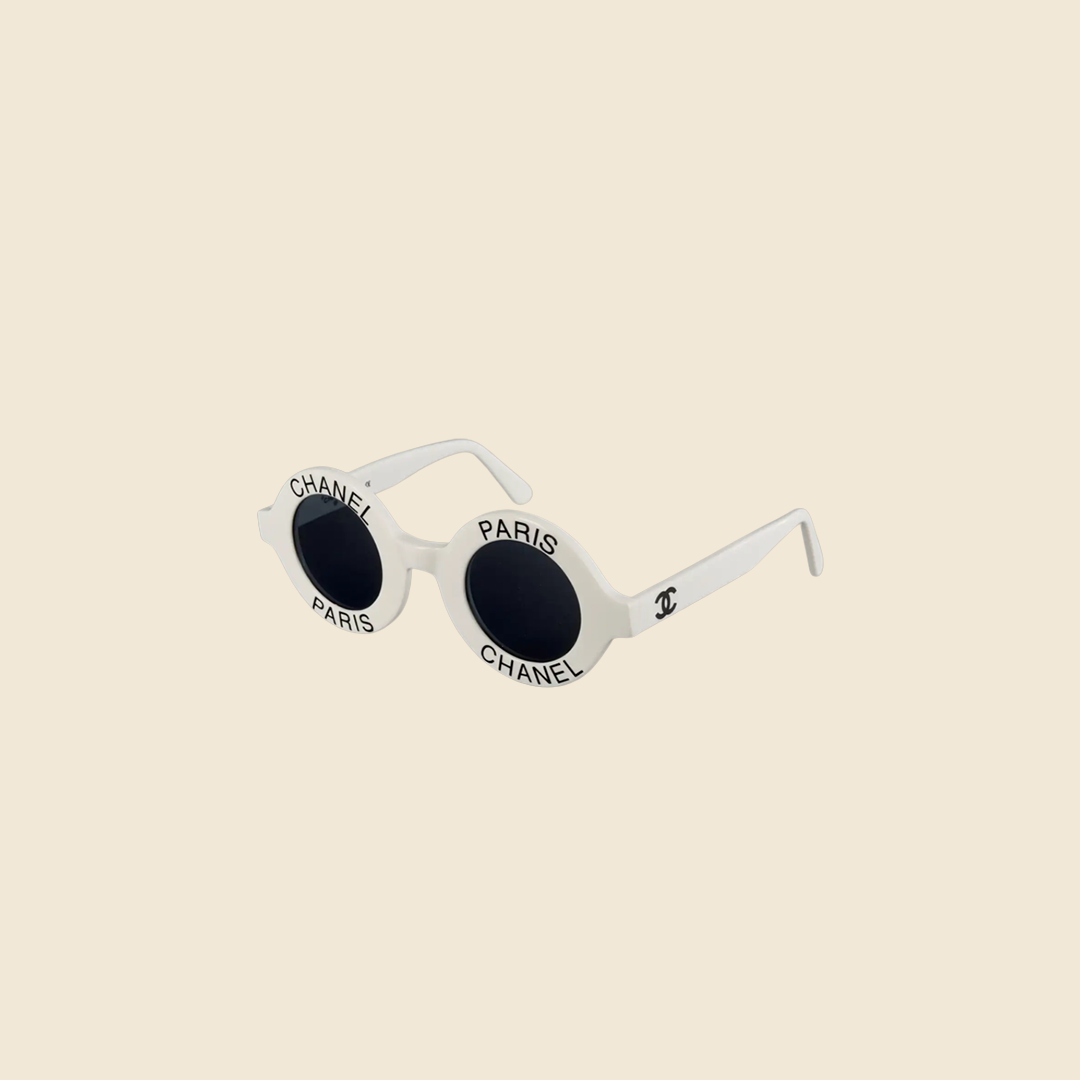 CHANEL 1993 PARIS ROUND WHITE SUNGLASSES – RDB