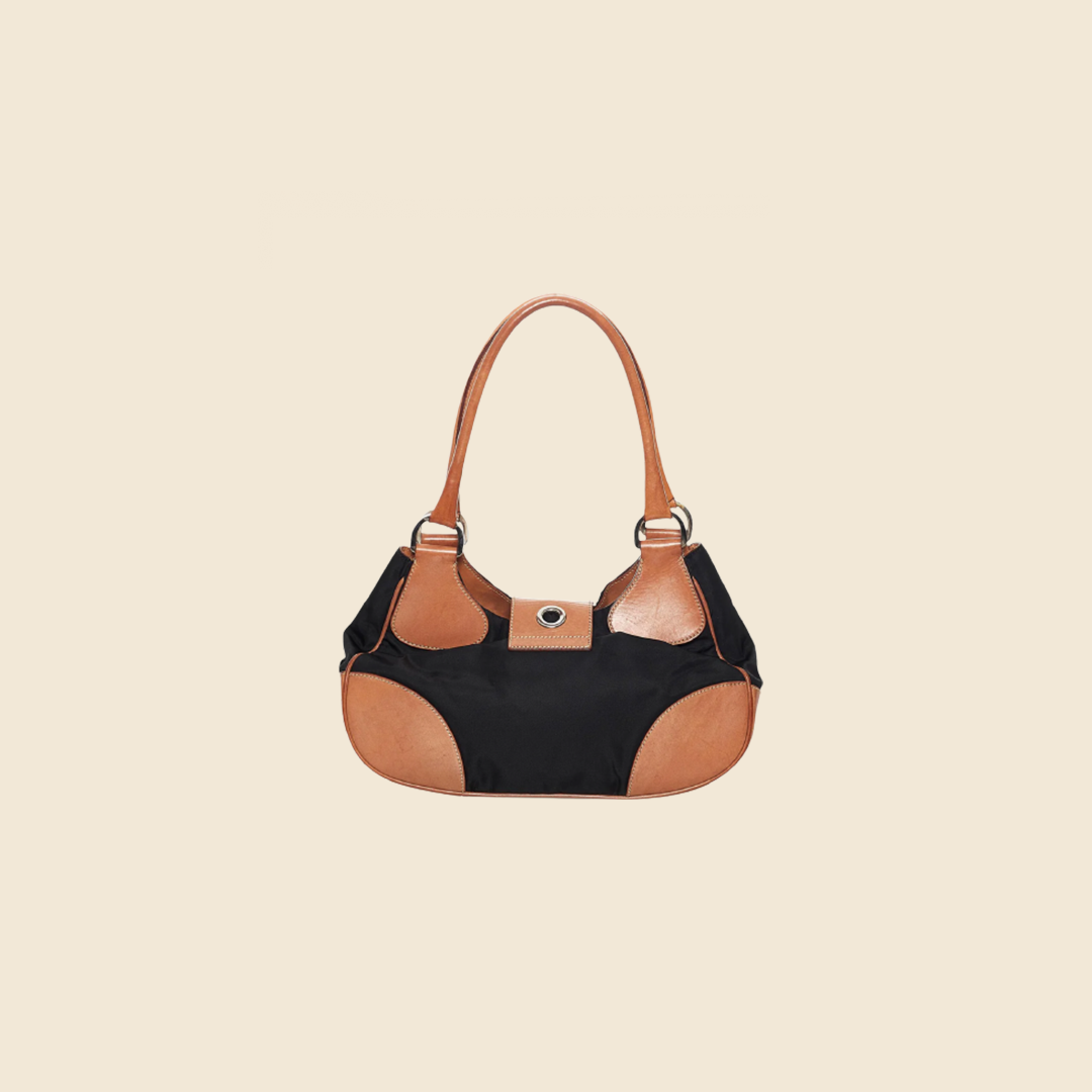 Tan prada shoulder bag sale