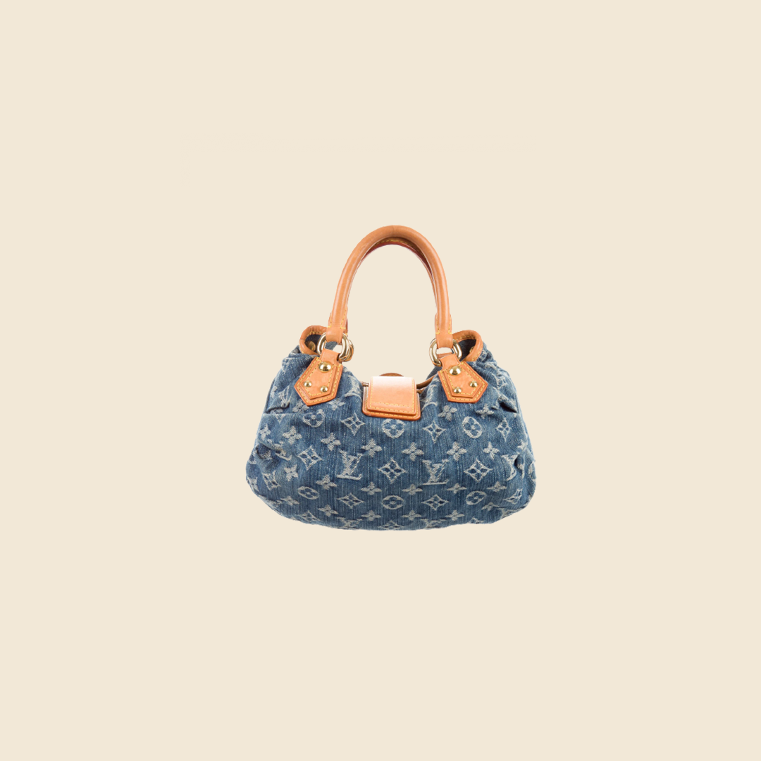 Louis Vuitton Blue Monogram Denim Mini Pleaty Handbag For Sale at 1stDibs