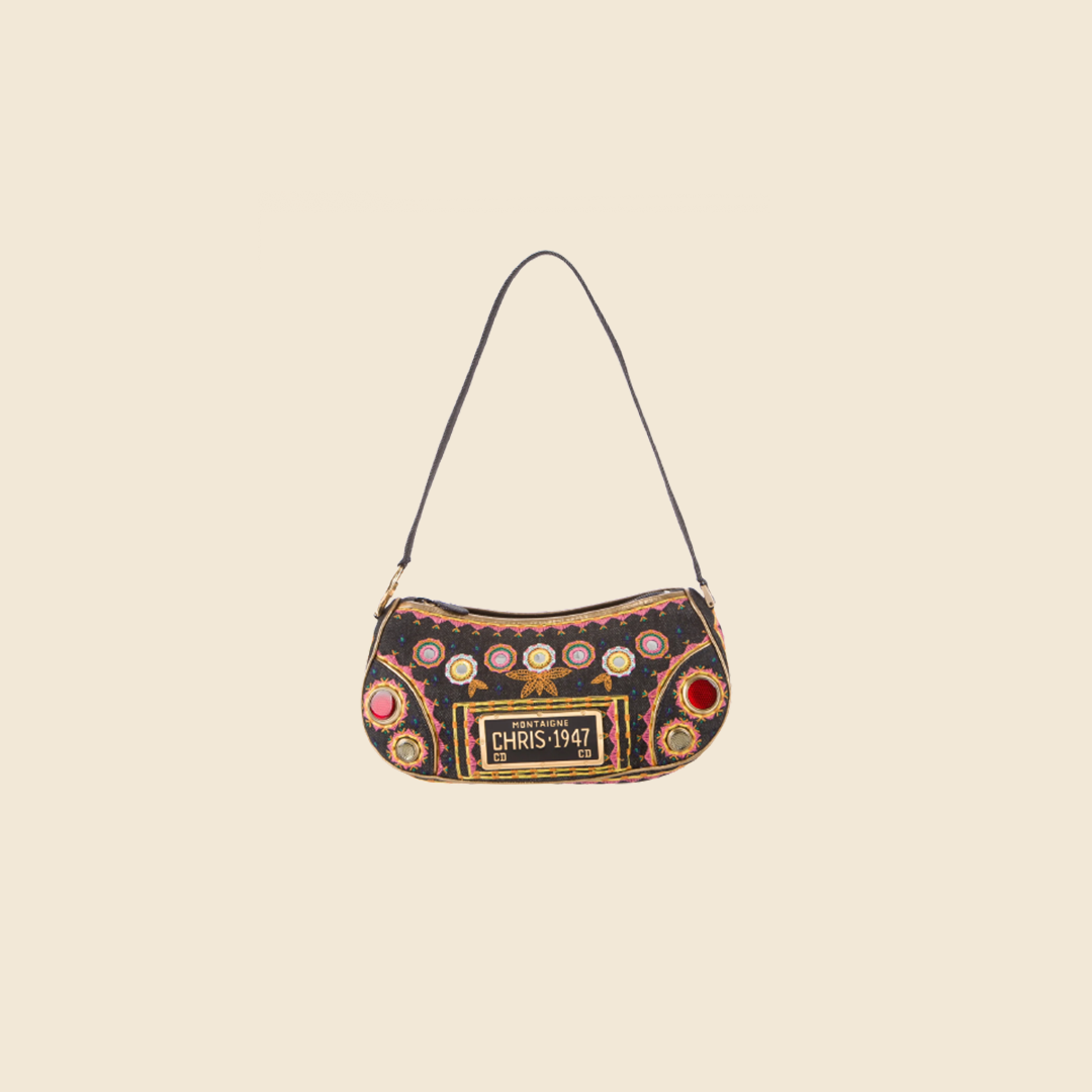 Christian Dior ディオール M 古着 used Pre-Owned Christian Dior Hardcore Punk Saddle Bag Red White Black